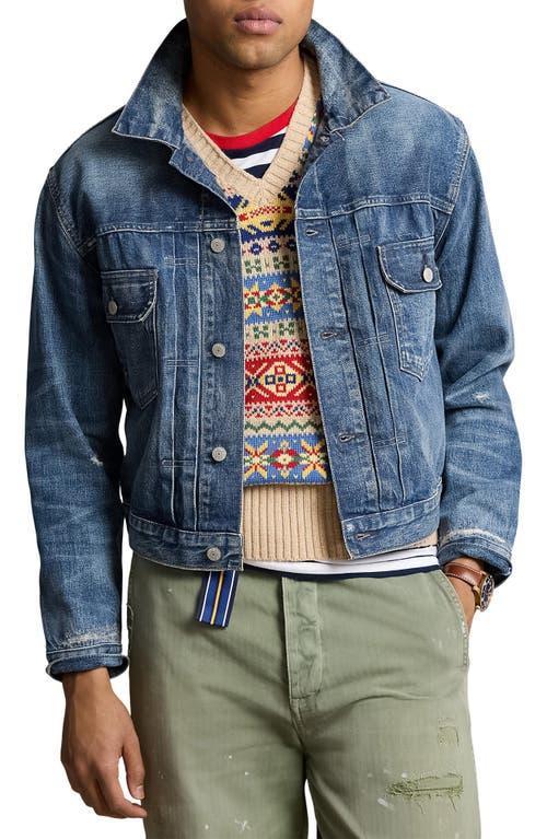 Mens Denim Trucker Jacket Product Image