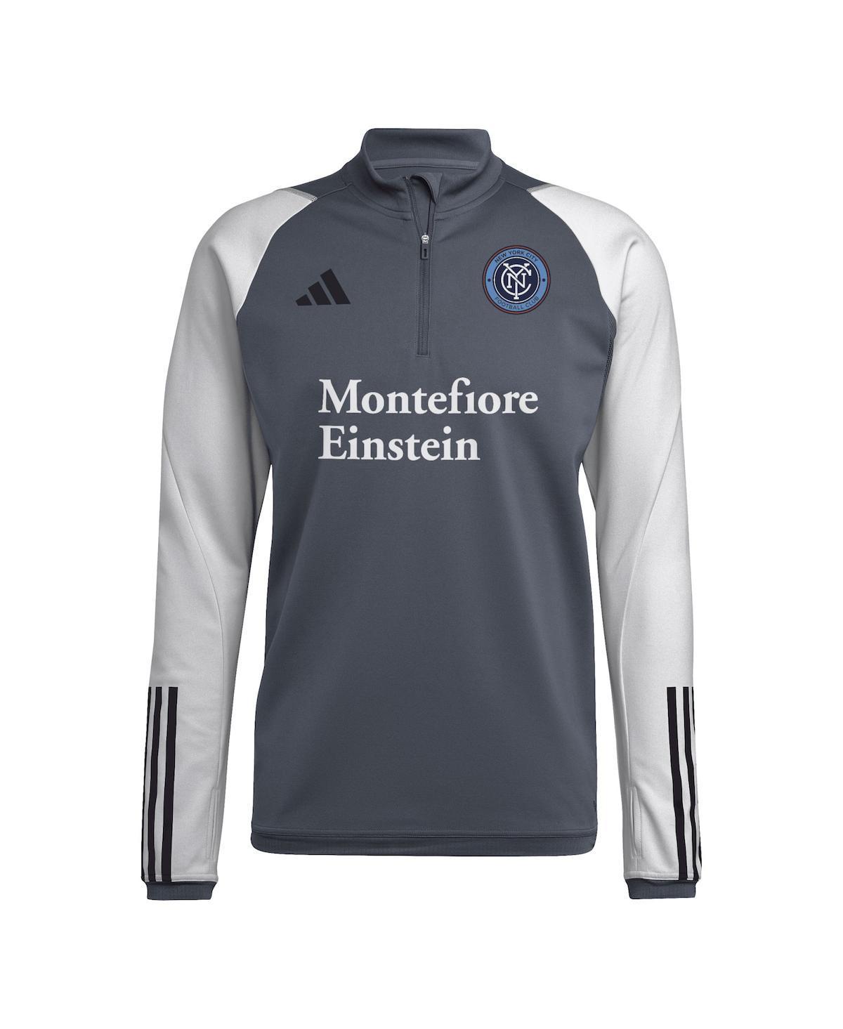 Mens adidas Gray New York City FC 2024 On-Field AEROREADY Quarter-Zip Training Top Product Image