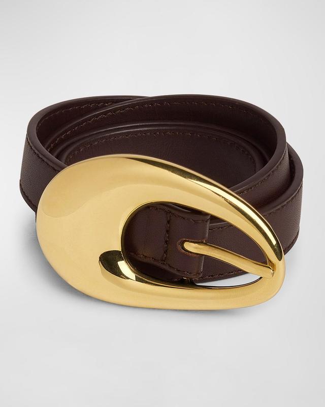 Bottega Veneta Drop Buckle Leather Belt Product Image