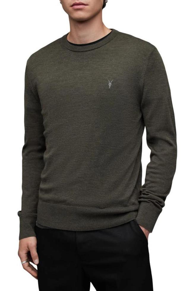 ALLSAINTS Mode Slim Fit Wool Sweater In Dark Green Product Image