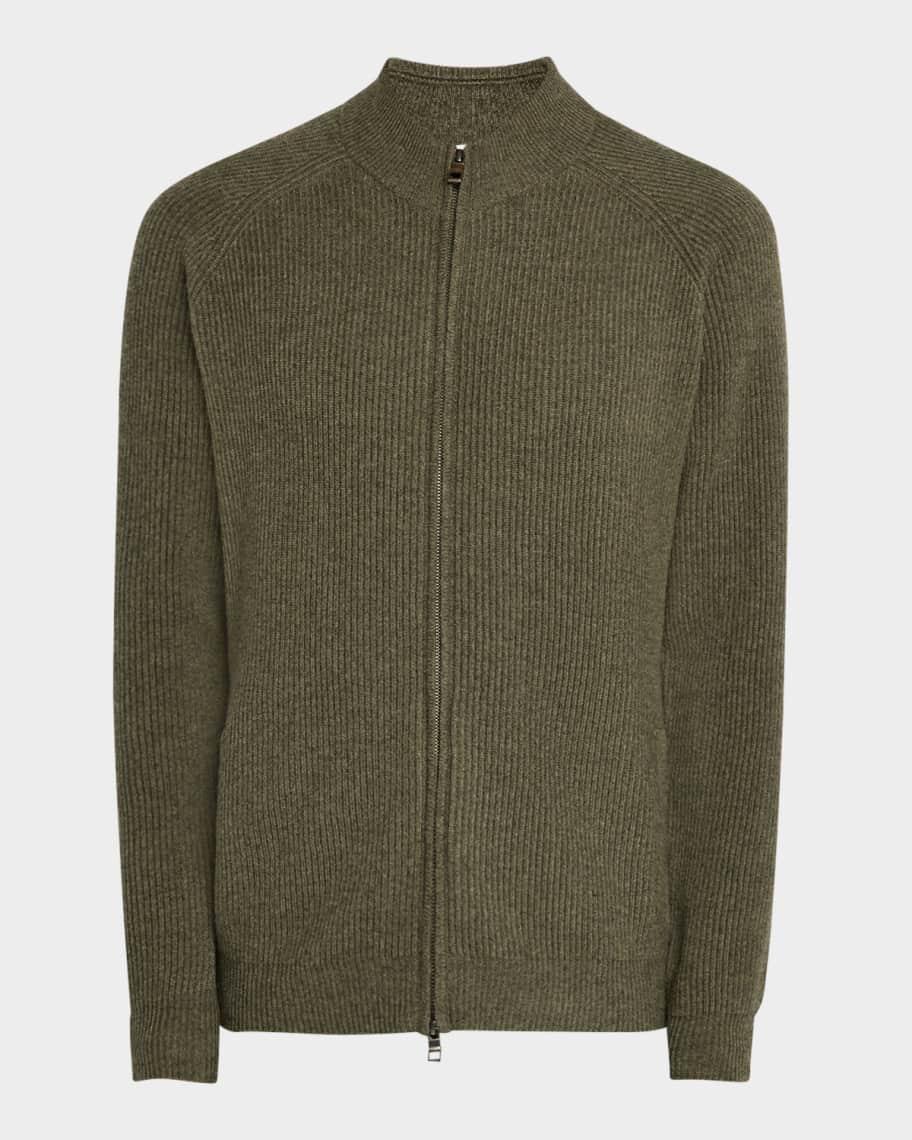 Men's Crescent Ribbed Full-Zip Sweater Product Image