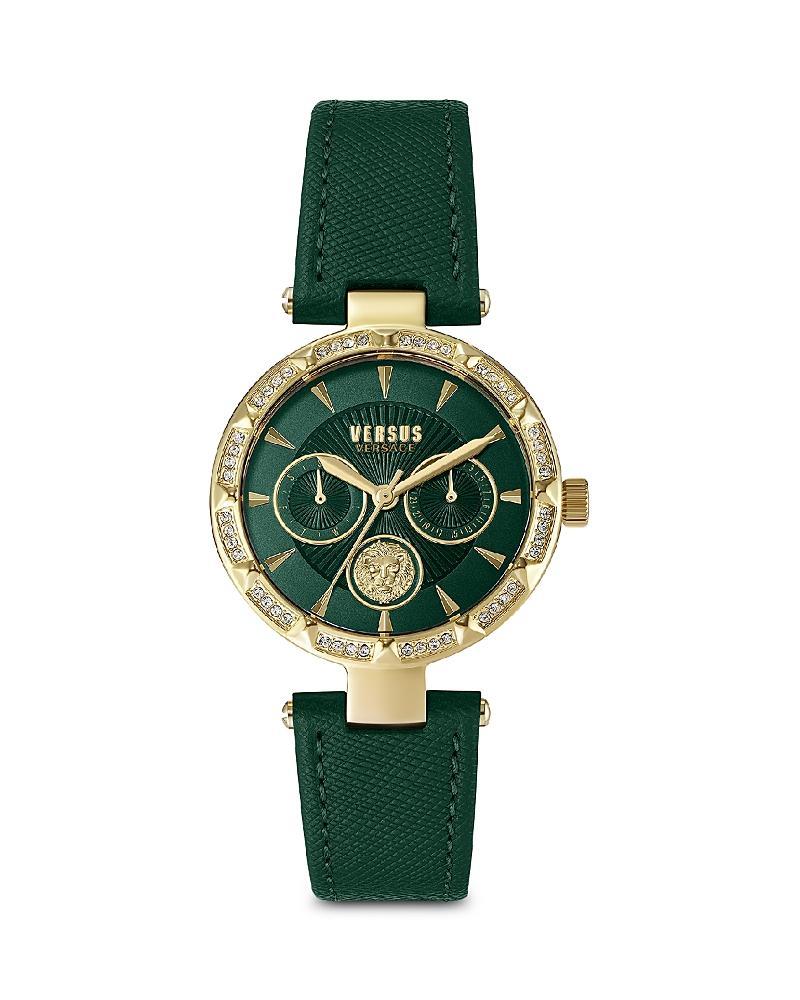 Versus by Versace Womens Sertie Green Leather Strap Watch 36mm Product Image