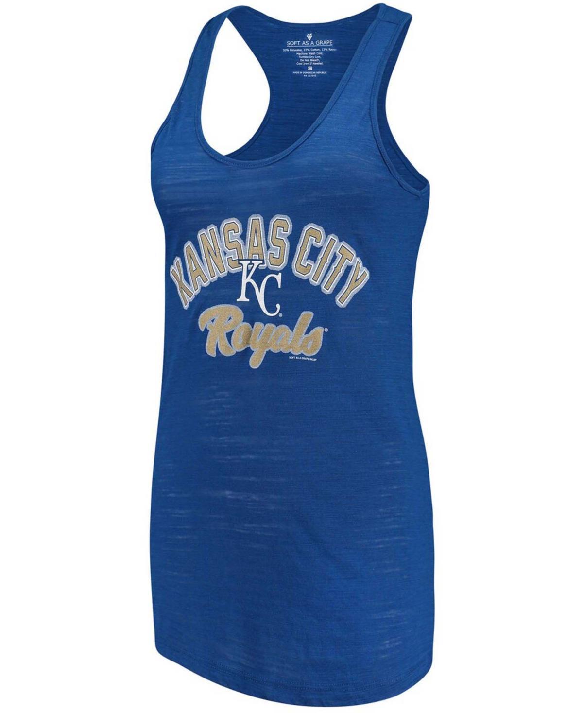 Womens Soft as a Grape Royal Kansas City Royals Multicount Racerback Tank Top Product Image