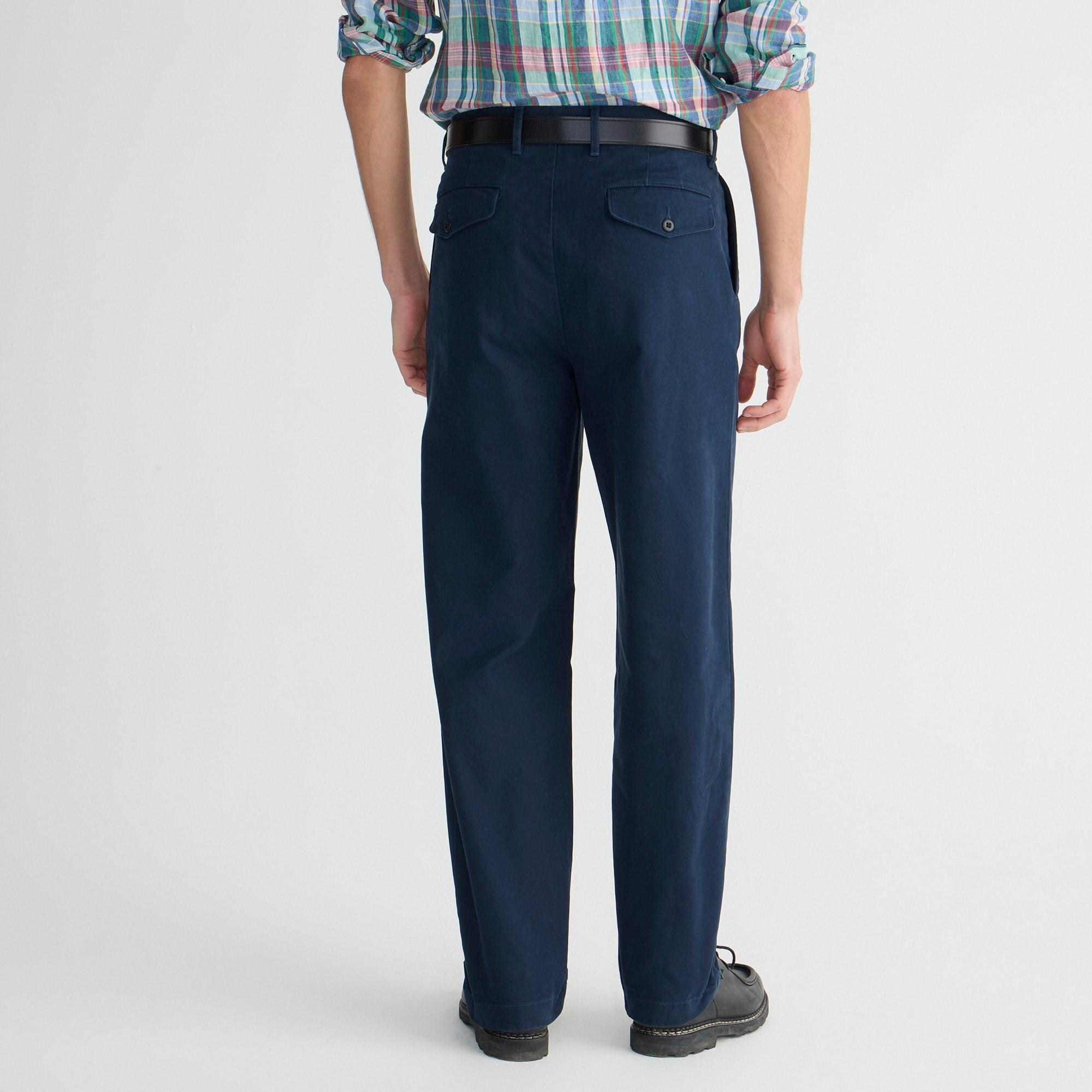 Classic double-pleated chino pant Product Image