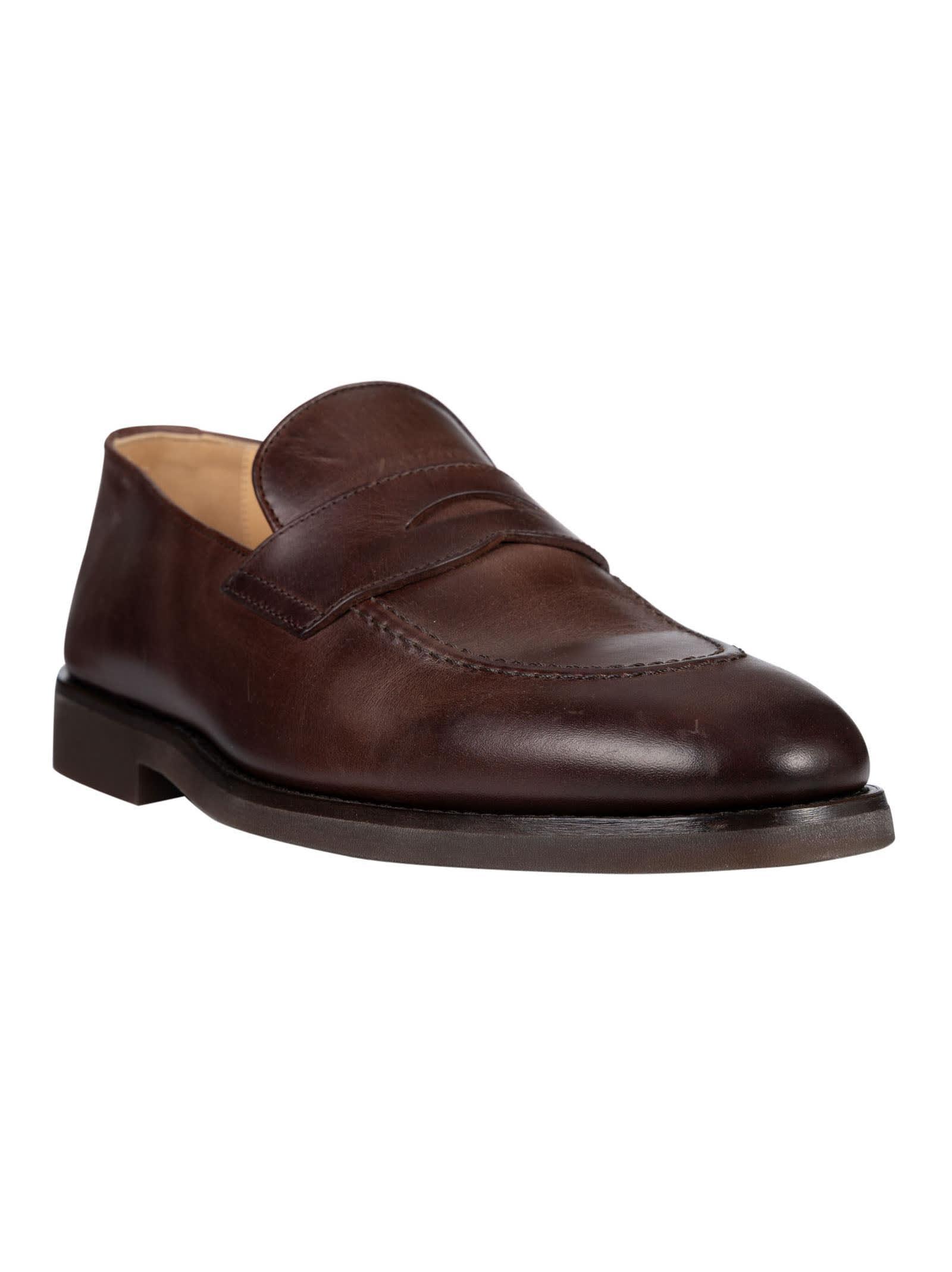 Classic Fitted Slip-on Loafers In Brown Product Image