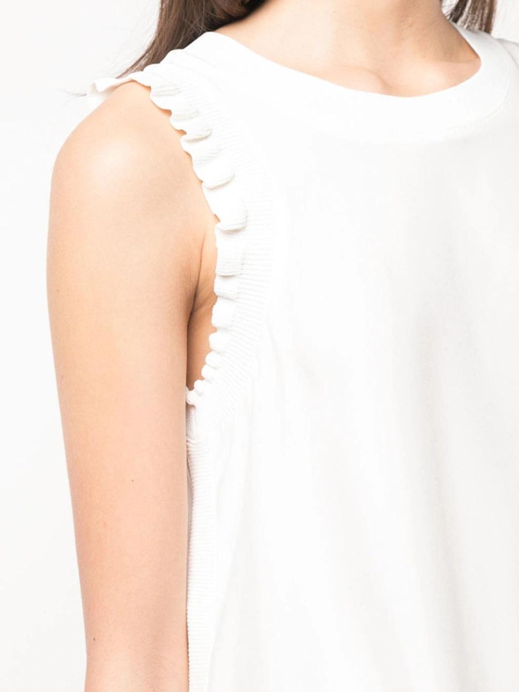 Tous Les Jours Lenore Crewneck Sleeveless Silk Top In Ivory Product Image