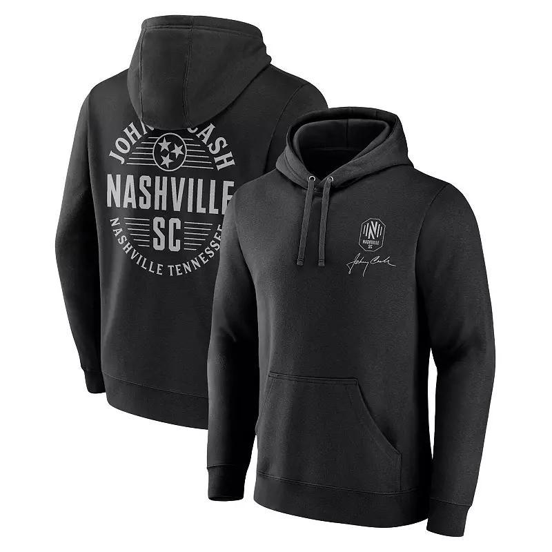 Mens Fanatics Branded Black Nashville SC Johnny Cash Oval Pullover Hoodie Product Image