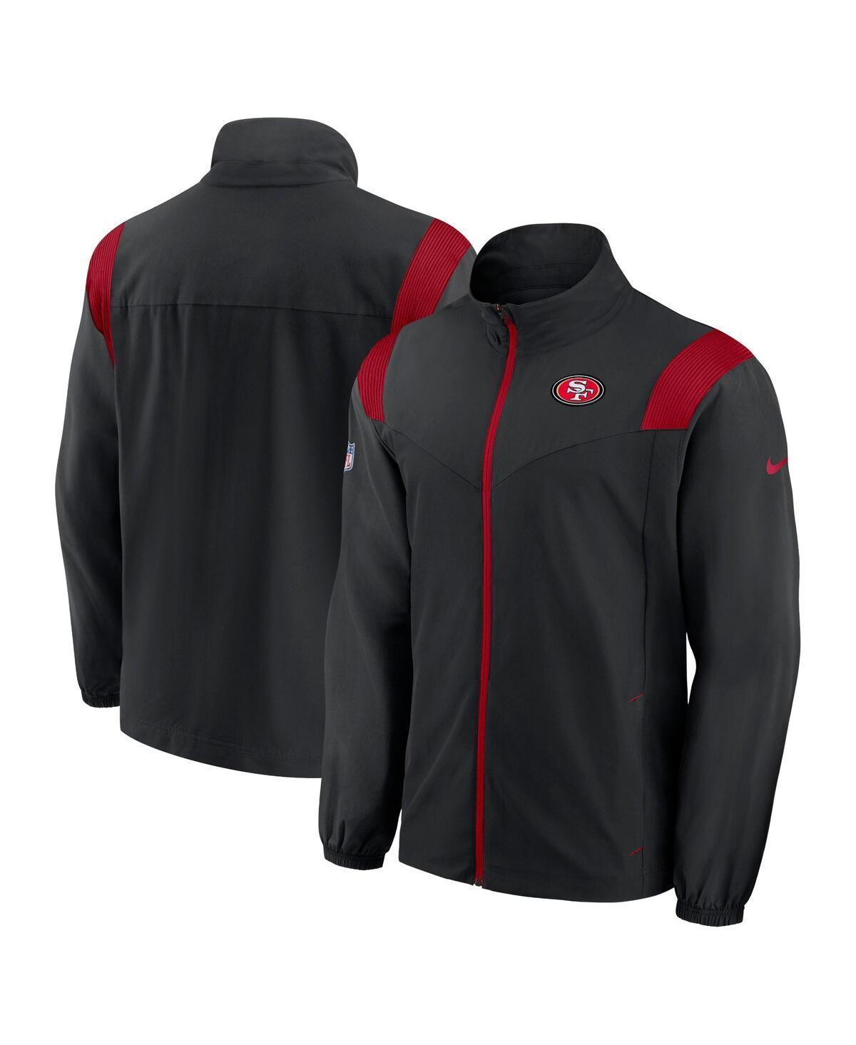 Mens Nike Black San Francisco 49ers Sideline Woven Logo Full-Zip Jacket - Black Product Image