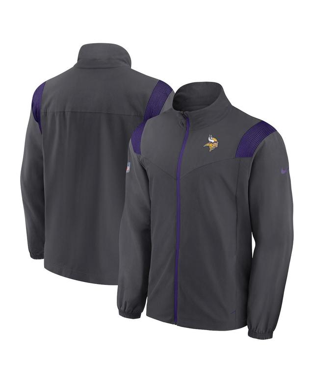 Nike Mens Anthracite Minnesota Vikings Sideline Woven Logo Full-Zip Jacket - Anthracite Product Image