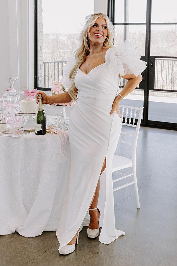 Yes To Forever Maxi Dress in White Curves product image