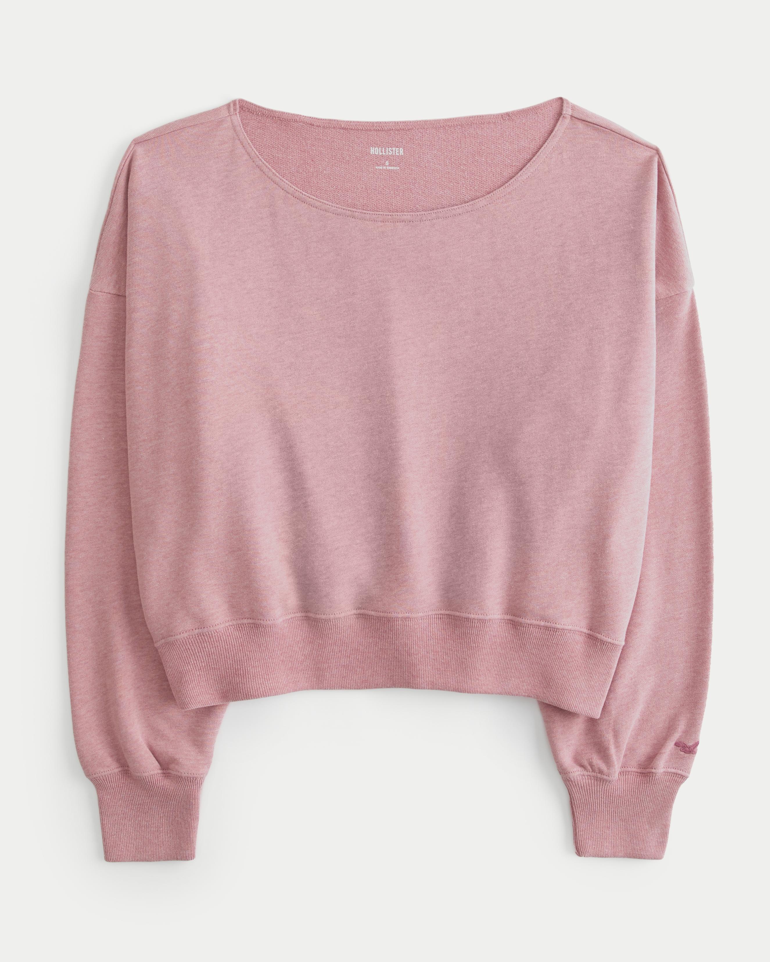 Easy Off-the-Shoulder Terry Sweatshirt Product Image