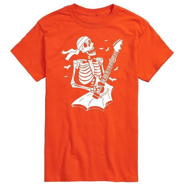 Mens Skeleton Guitar Graphic Tee Product Image