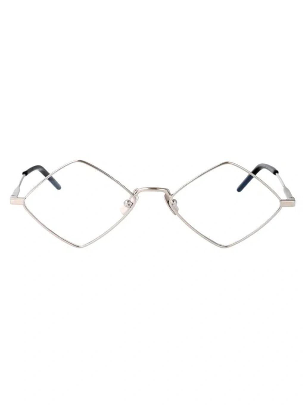 SAINT LAURENT Eyewear Eyeglasses In Silver Product Image