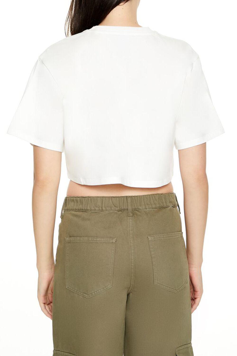 Rose Embroidered Cropped Tee | Forever 21 Product Image