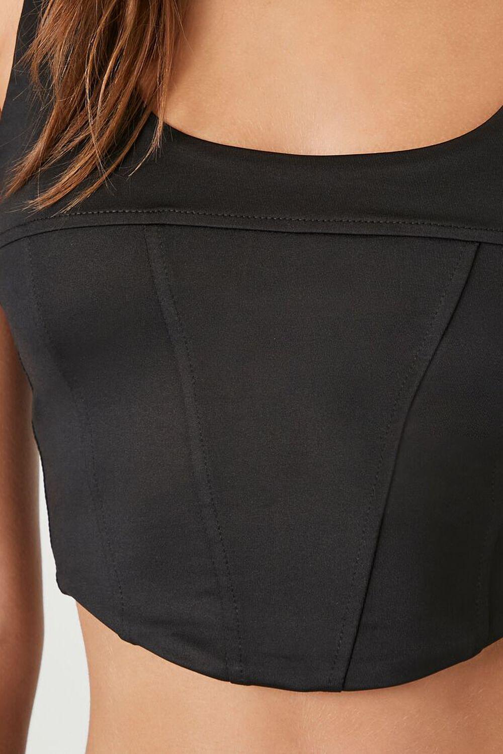 Contour Sculpt Lace-Up Bustier Crop Top | Forever 21 Product Image