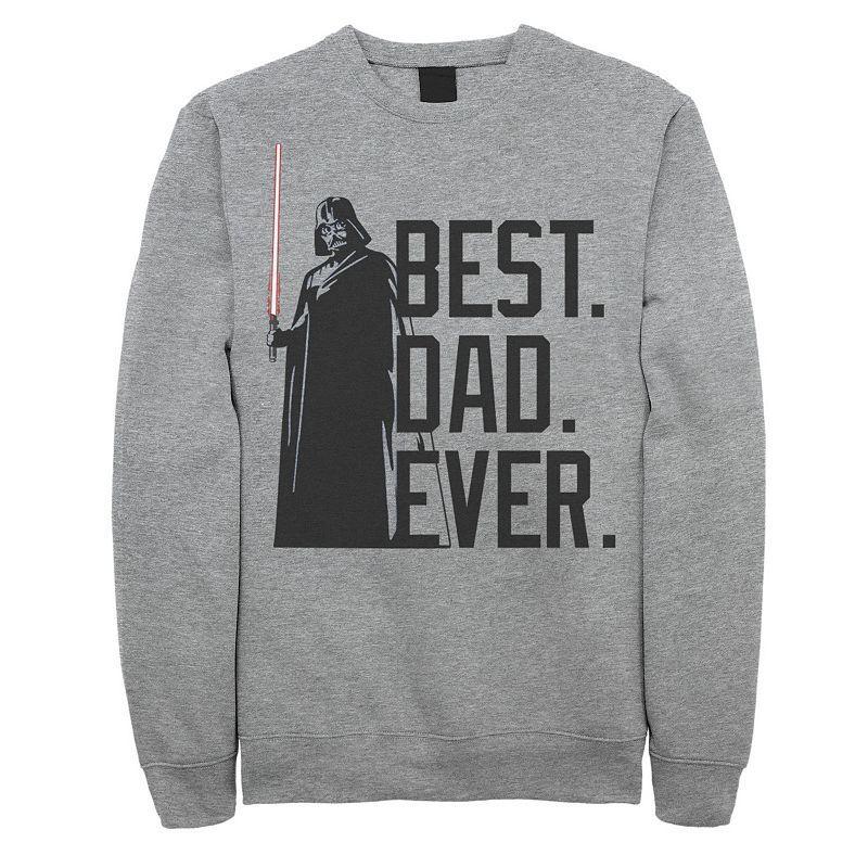 Mens Star Wars Darth Vader Best Dad Ever Sweatshirt Grey Product Image