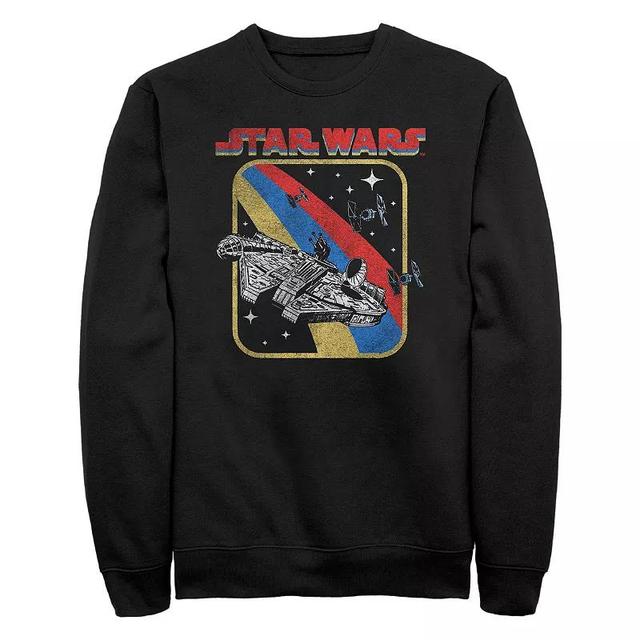 Mens Star Wars Retro Millennium Falcon Galaxy Space Fight Graphic Fleece Product Image