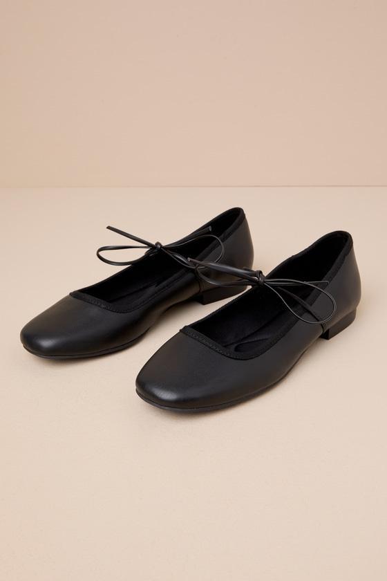 Felicitie Black Bow Ballet Flats Product Image