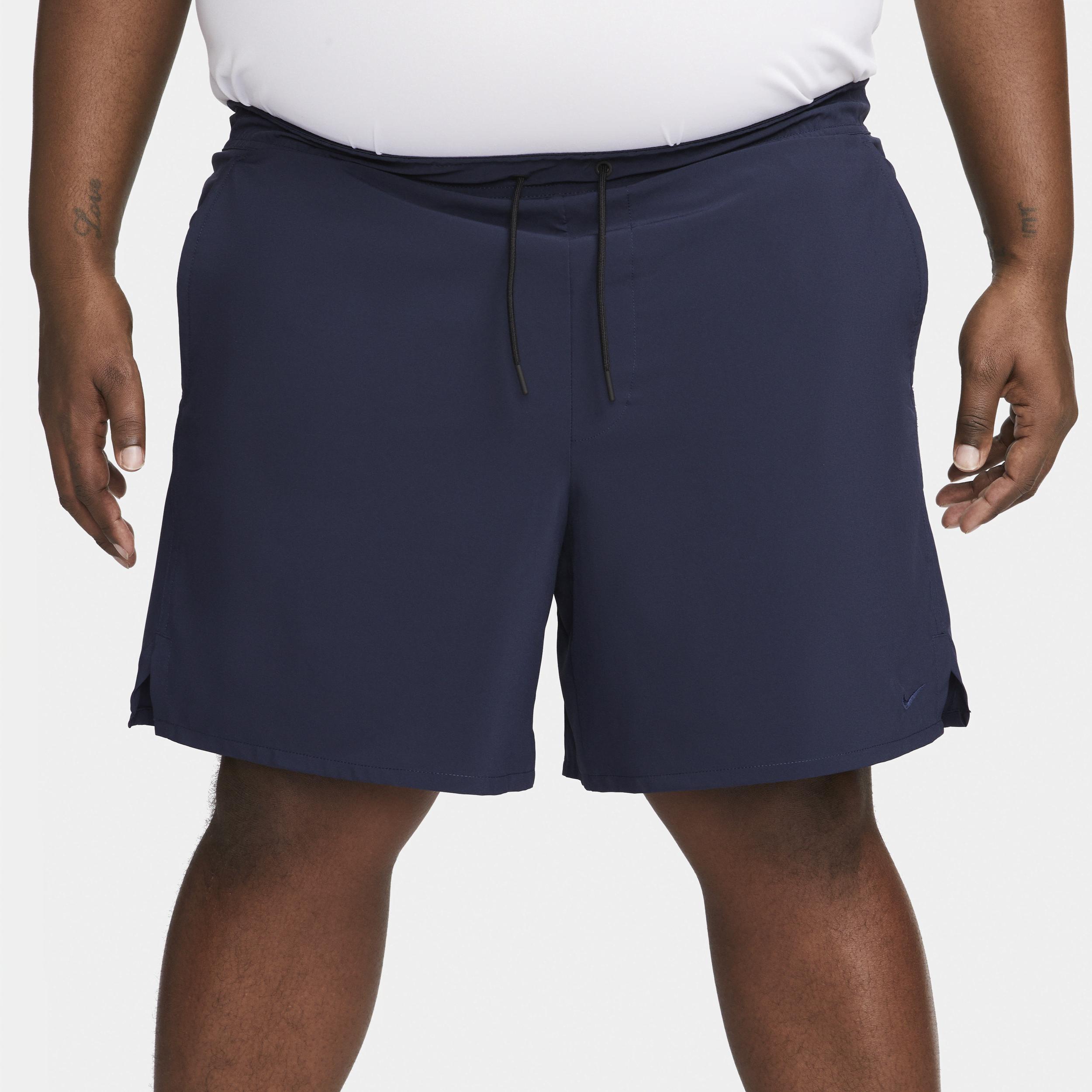 Nike Training Dri-FIT Unlimited ultra-light woven 7inch shorts in navy Product Image