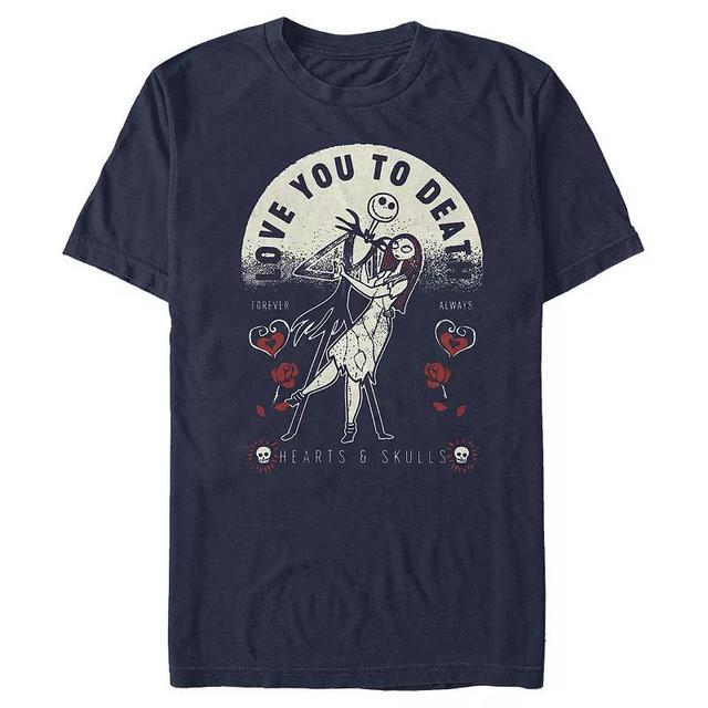 Disneys The Nightmare Before Christmas Love You To Death Mens Graphic Tee Blue Product Image