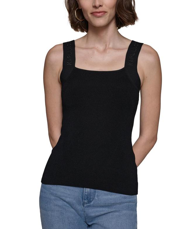 Women's Logo-Strap Square-Neck Top Product Image