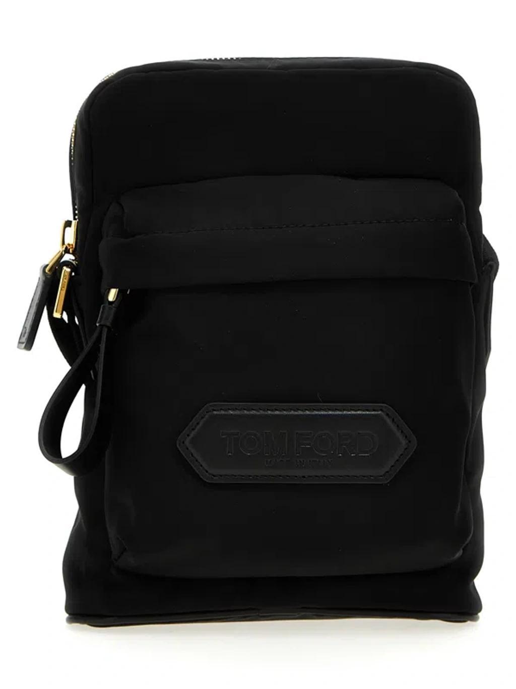 Logo Nylon Crossbody Bag Crossbody Bags Black Product Image