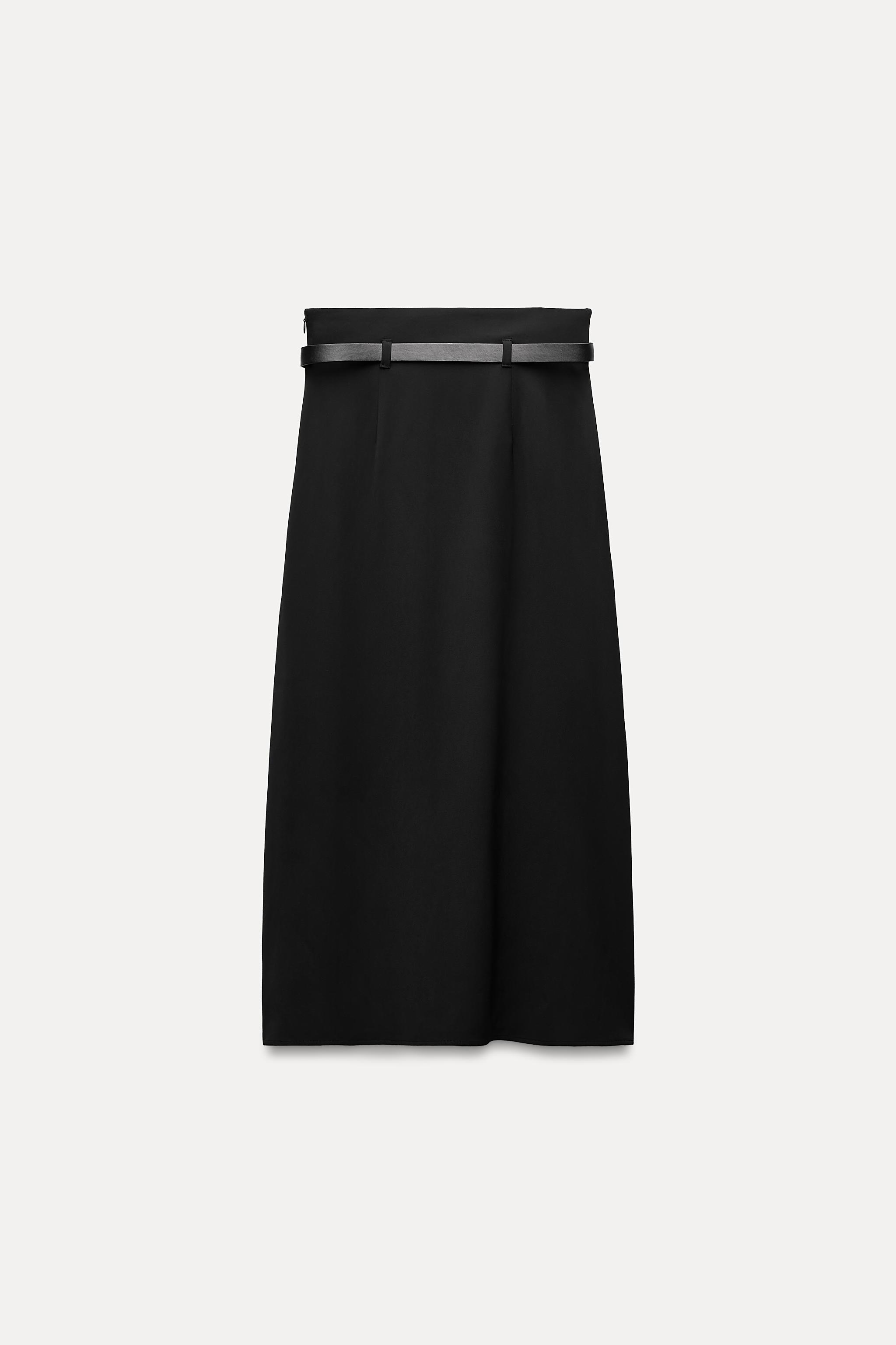 MIDI SKIRT WITH BELT Product Image