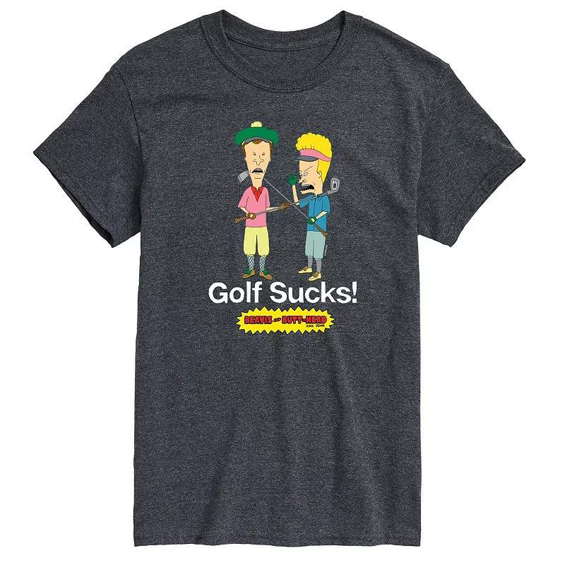 Mens Beavis & Butthead Golf Sucks Graphic Tee Product Image