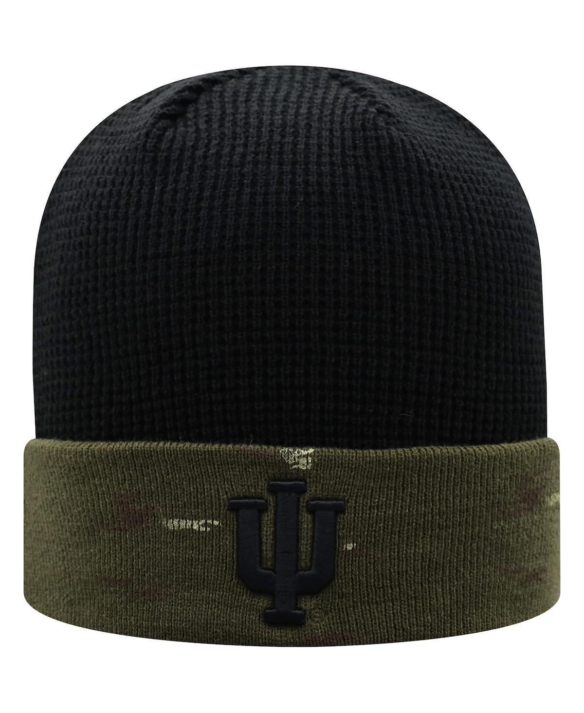 Mens Top of The World Olive Indiana Hoosiers Oht Military-Inspired Appreciation Skully Cuffed Knit Hat - Olive Product Image