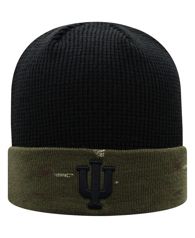 Mens Top of the World Olive/Black Indiana Hoosiers OHT Military Appreciation Skully Cuffed Knit Hat Product Image