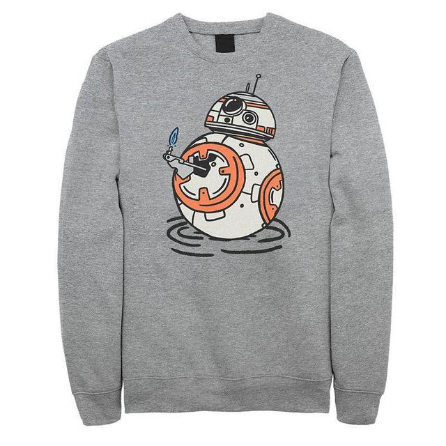 Mens Star Wars The Rise of Skywalker BB-8 Lighter Fleece Graphic Top Athletic Grey Product Image