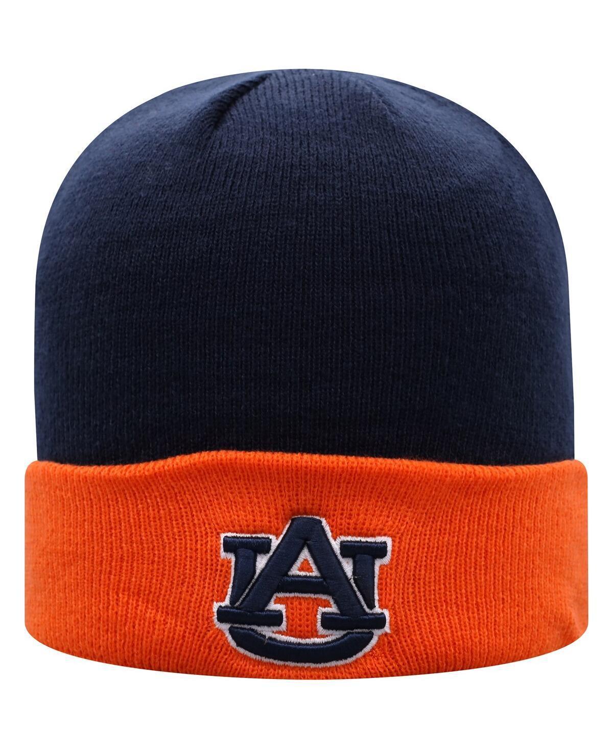 Mens Top of the World Navy/Orange Auburn Tigers Core 2-Tone Cuffed Knit Hat Product Image