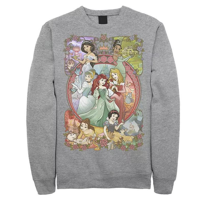 Mens Disney Princess Classic Cartoon Group Collage Sweatshirt Product Image