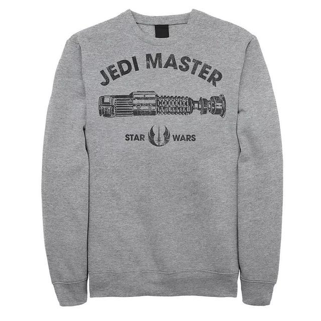 Big & Tall Star Wars Jedi Master Lightsaber Logo Fleece Sweatshirt, Mens Athletic Grey Product Image