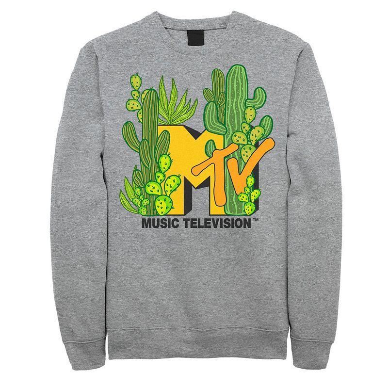 Mens MTV Logo Cacti Galore Sweatshirt Athletic Grey Product Image