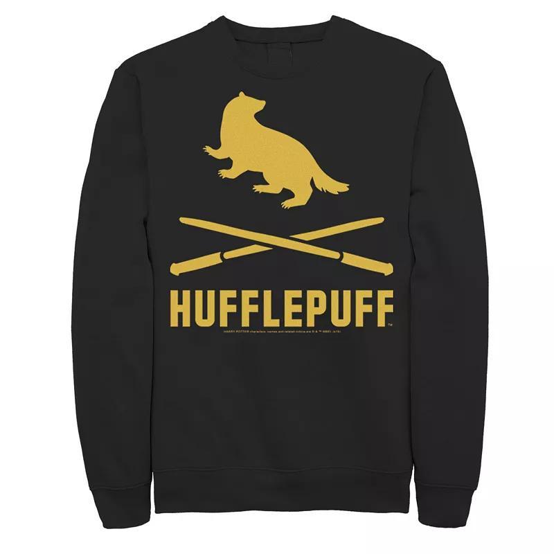 Mens Harry Potter Hufflepuff Crossed Wands Logo Sweatshirt Product Image