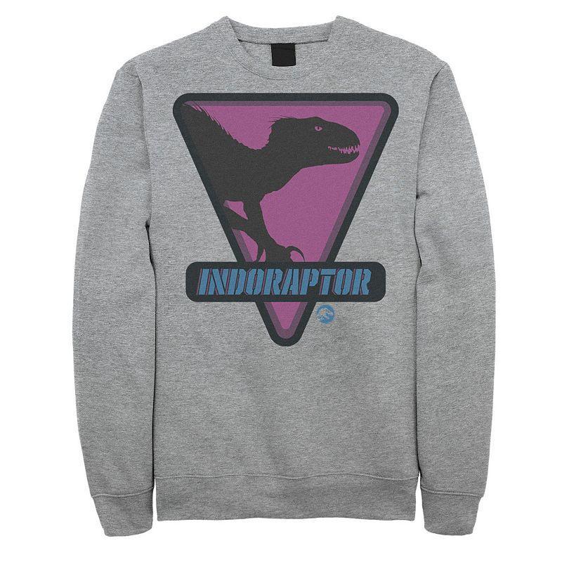 Mens Jurassic World Indoraptor Silhouette Sweatshirt Athletic Grey Product Image