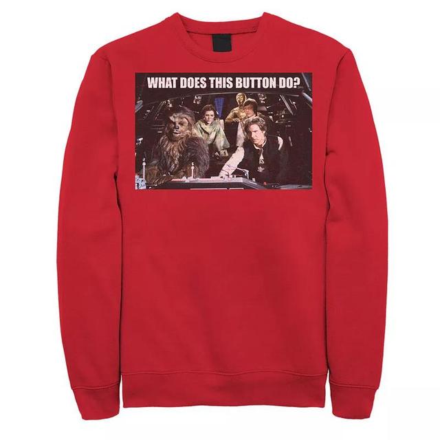 Mens Star Wars What Does This Button Do Sweatshirt Product Image