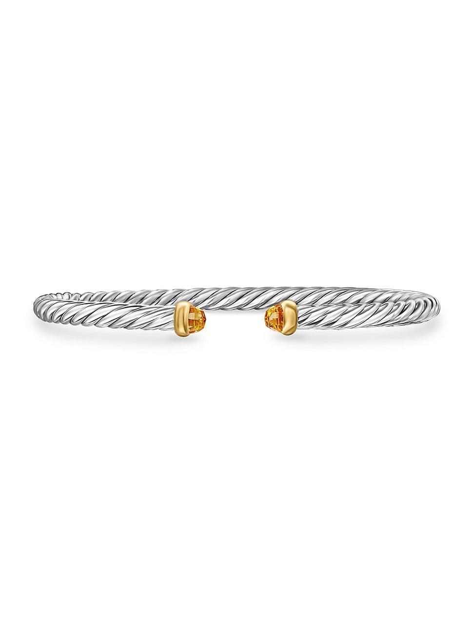 Womens Cable Flex Bracelet in Sterling Silver Product Image