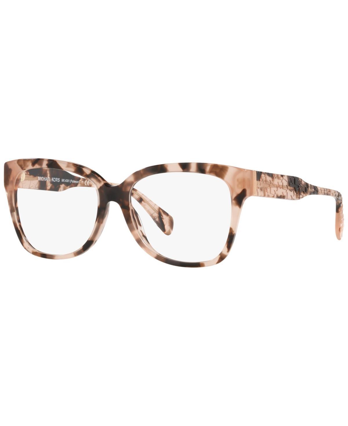 Michael Kors Womens Palawan Square Eyeglasses, MK409154-o - Pink Tortoise Product Image