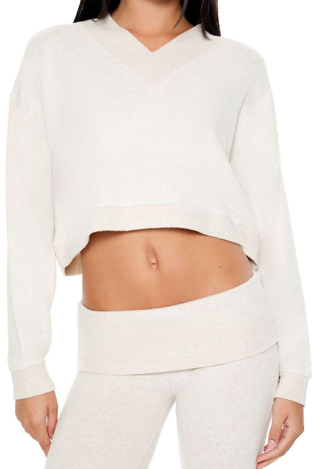 Boxy Cropped Pajama Pullover | Forever 21 Product Image