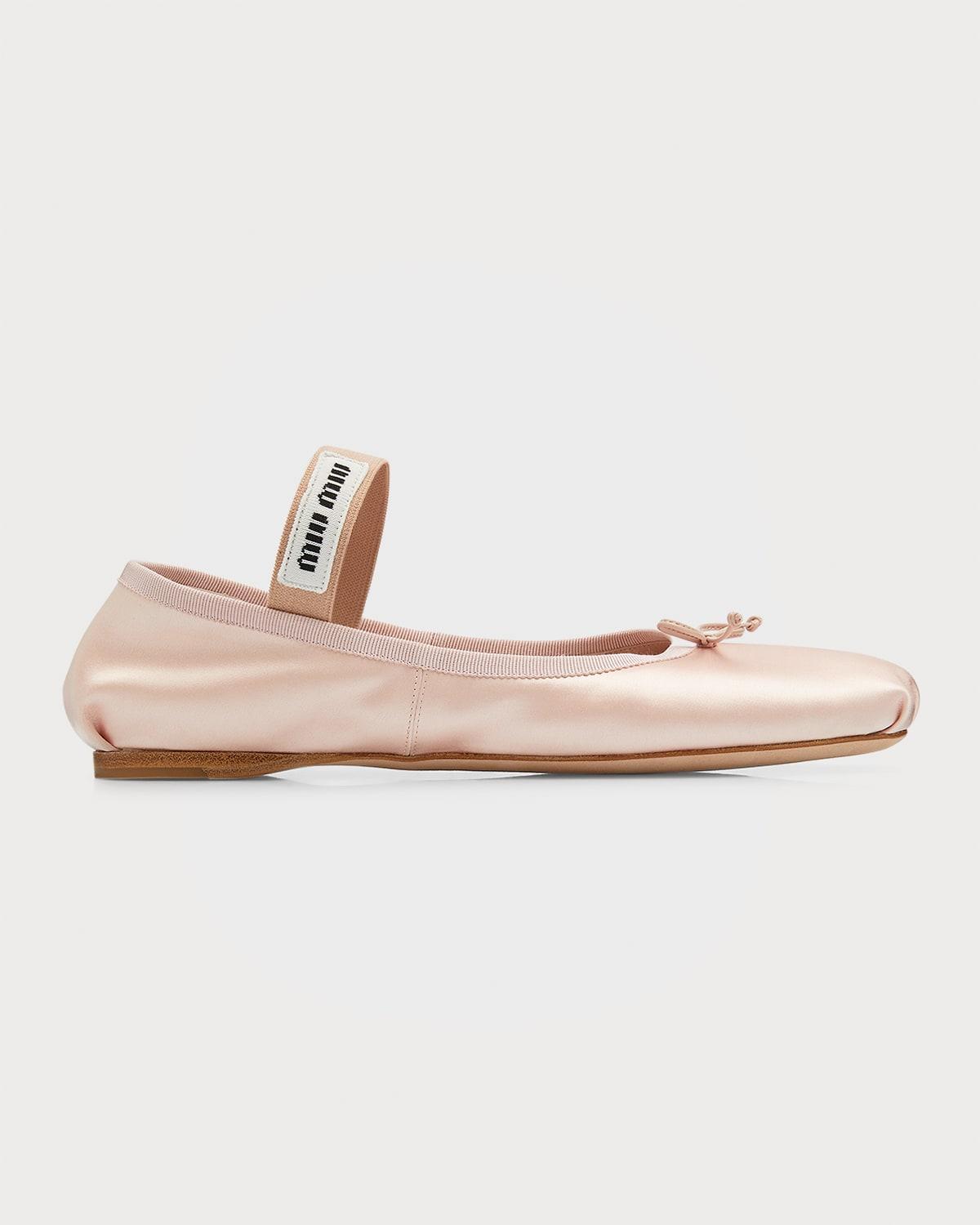 Satin Ballet Flats Product Image