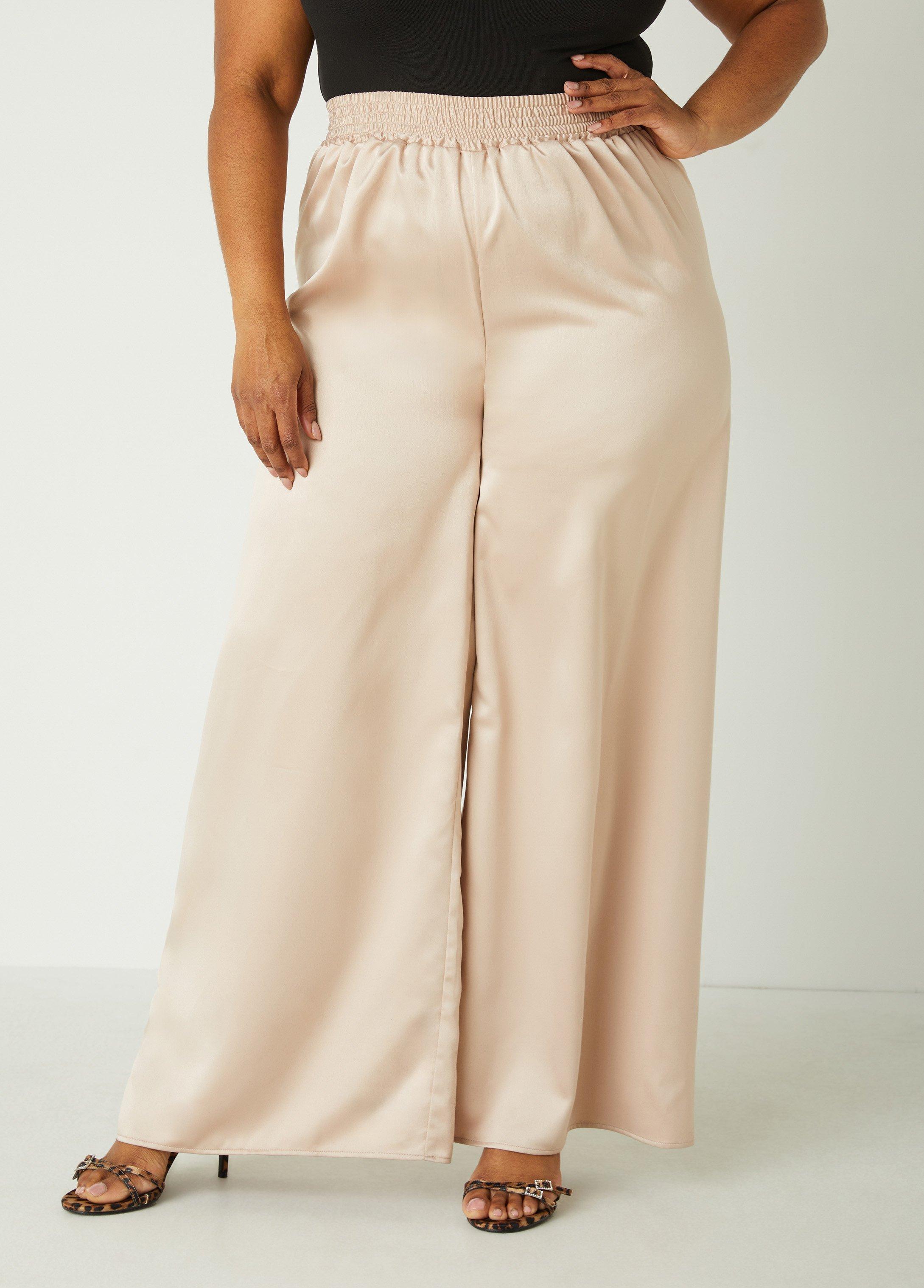 Wide Leg Satin Pants Product Image