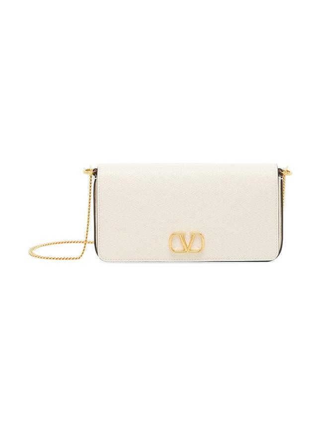 Valentino Garavani VLOGO Leather Crossbody Pouch Bag Product Image