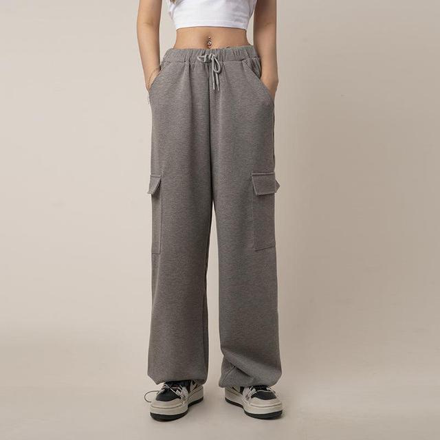 RTK (W) No. 1412 GRAY DRAWSTRING WIDE SWEATPANTS Product Image