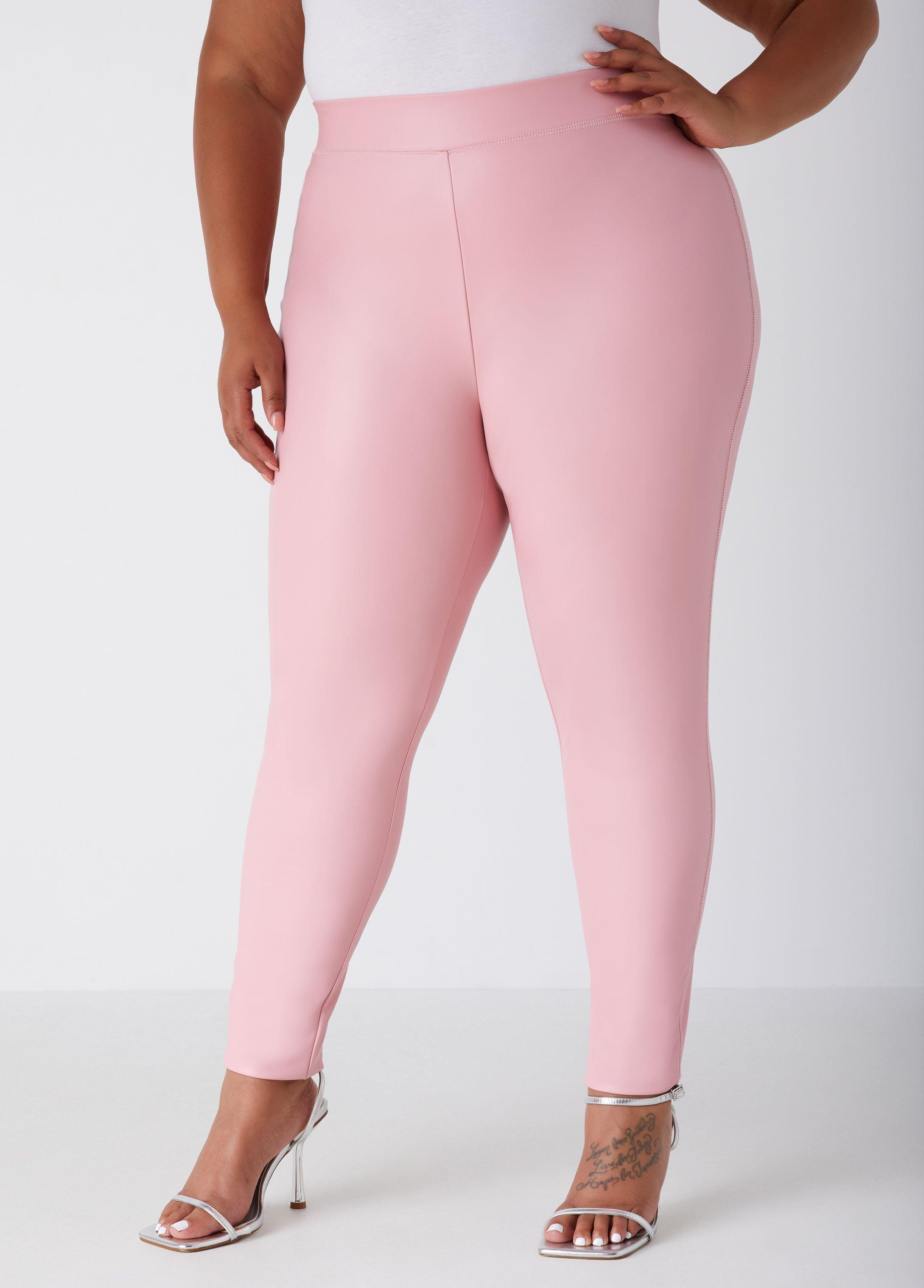 Plus Size High Rise Faux Leather Leggings Ashley Stewart Product Image