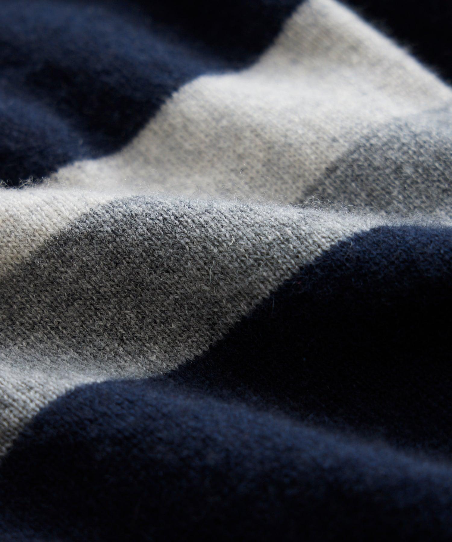 Luxe Cashmere Armstripe Cardigan in Navy Product Image