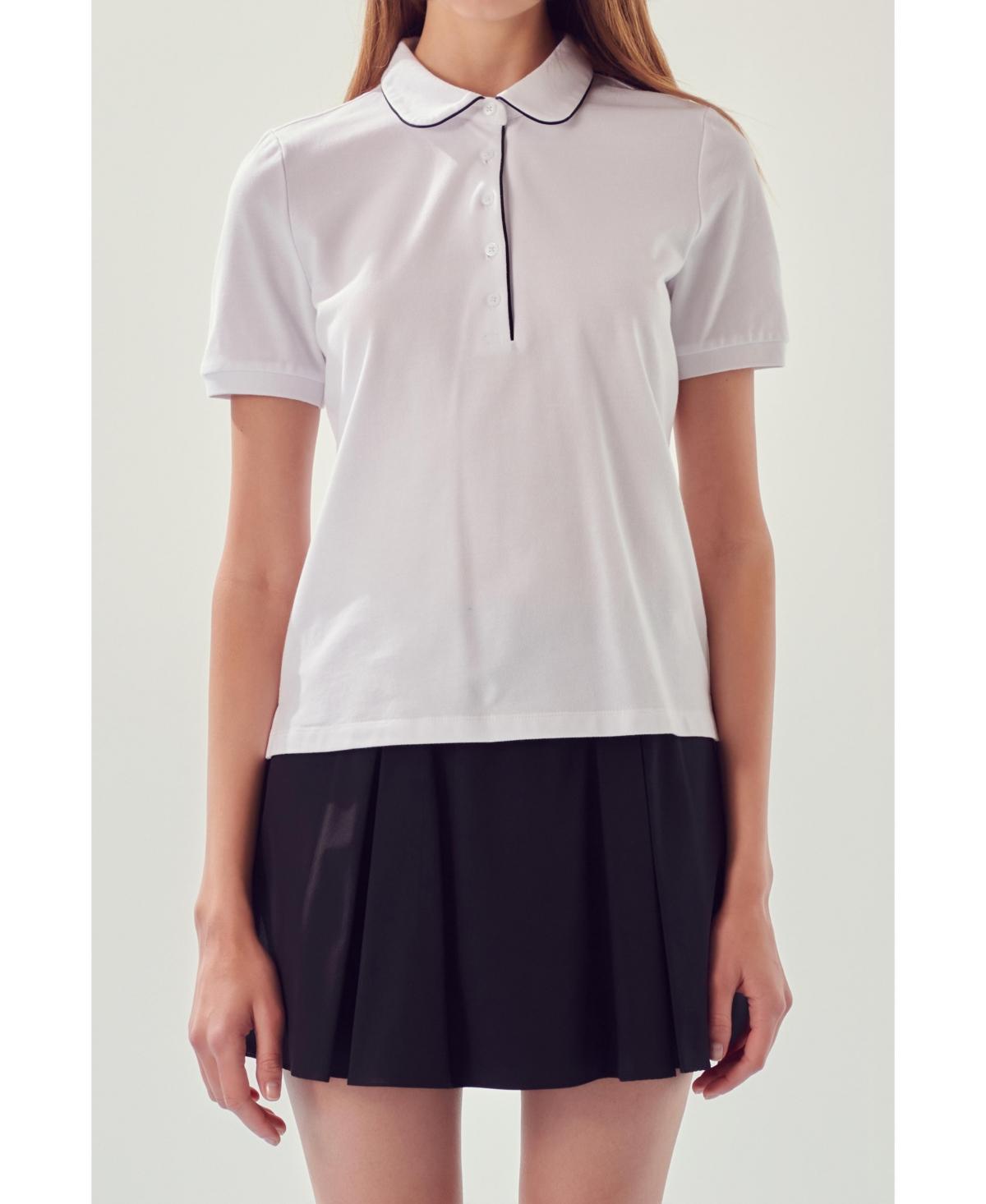 English Factory Womens Sportwear Knit Polo Shirt Product Image