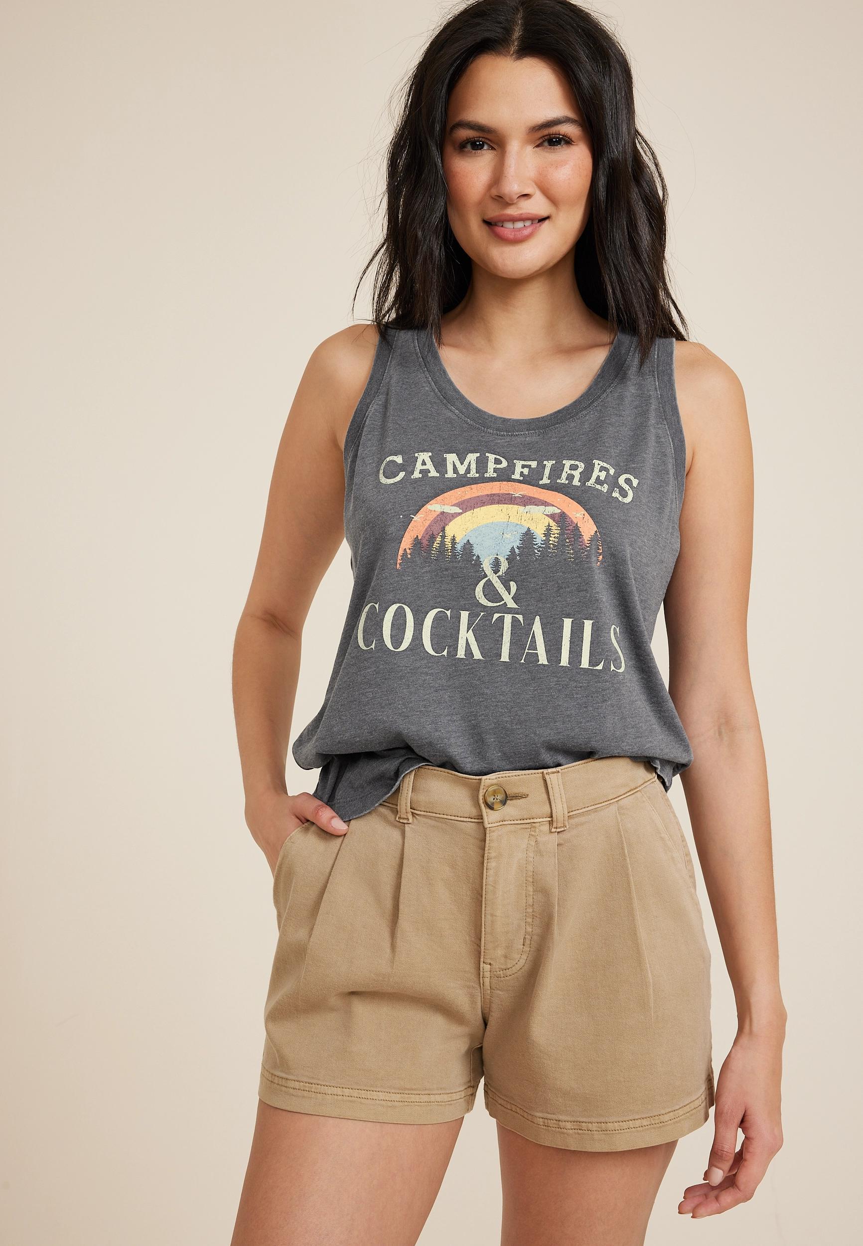 Campfires And Cocktails Classic Fit Graphic Tank Product Image