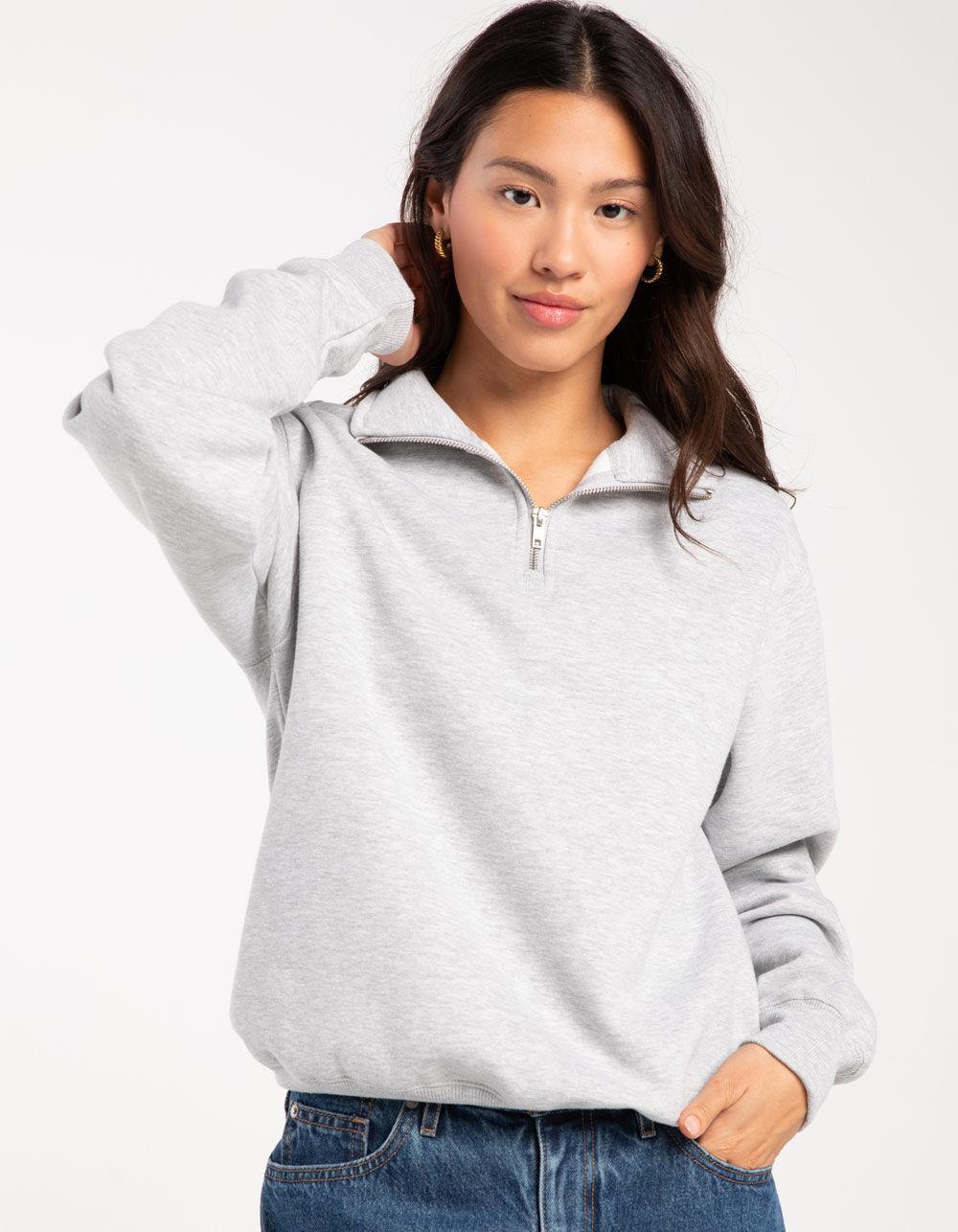 TILLYS Quarter Zip Womens Sweatshirt Product Image